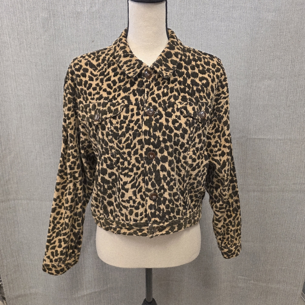 Vintage Kiko Leopard Print Corduroy Jacket